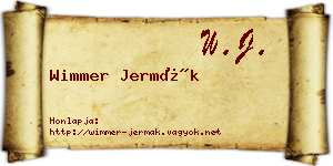 Wimmer Jermák névjegykártya
